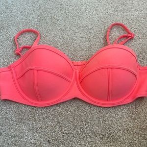 Body Glove neon coral bikini top